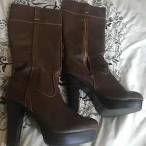EUC brown Lauren Conrad knee boots size 9. $20